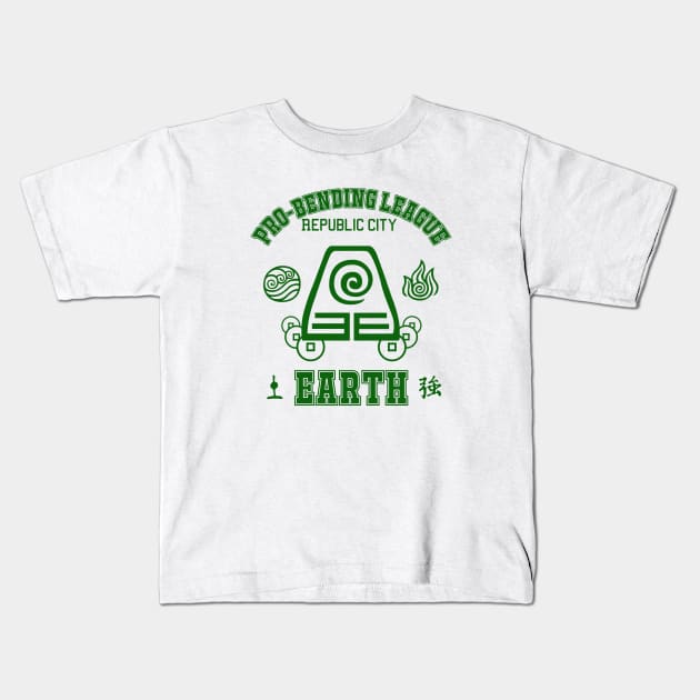 Pro-Earthbender Kids T-Shirt by Silentrebel